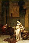Jean-leon Gerome Famous Paintings - Caesar and Cleopatra